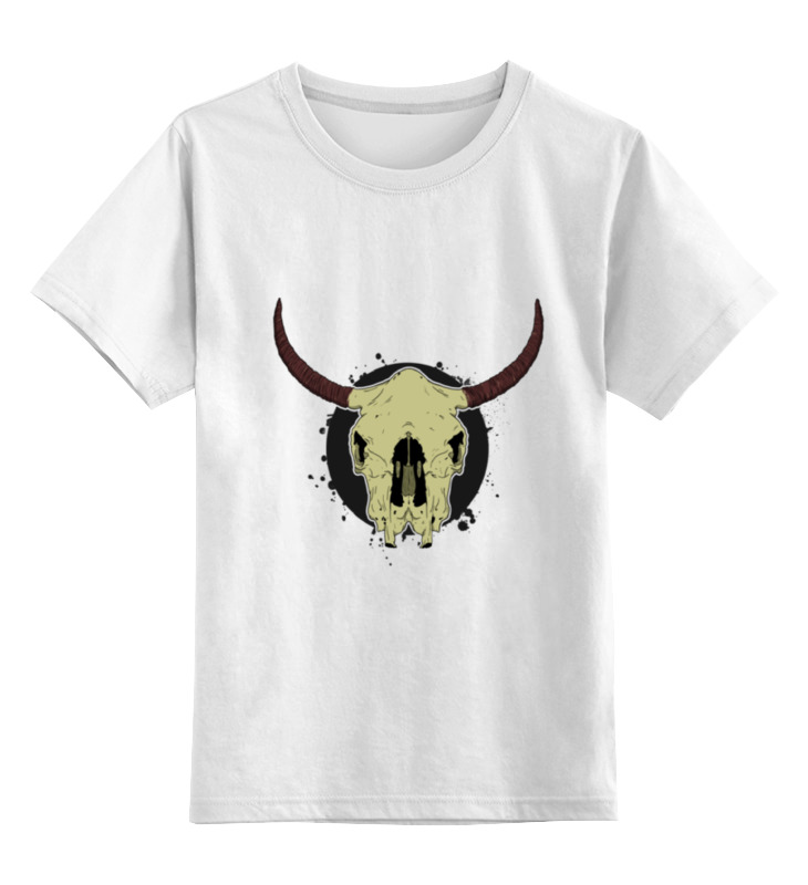 Детская футболка классическая унисекс Printio Skull bull