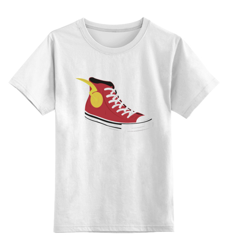 Детская футболка классическая унисекс Printio Флеш. flash. кеды
