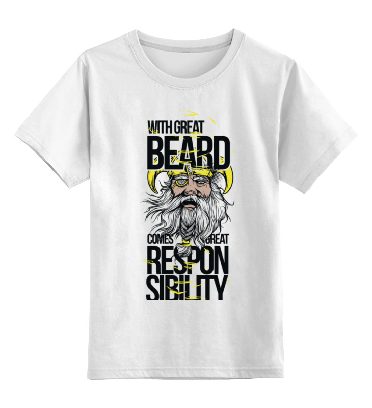 Детская футболка классическая унисекс Printio Большая борода