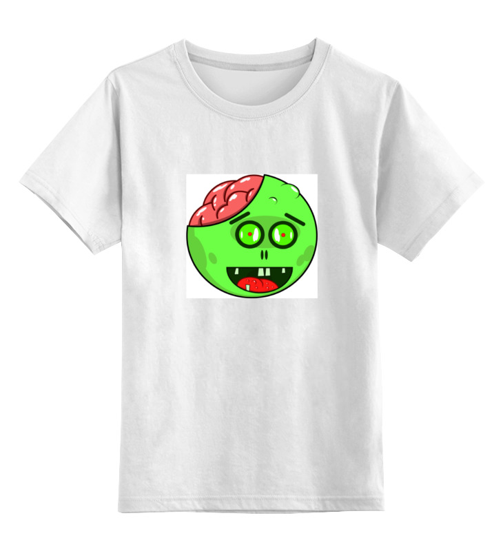 Детская футболка классическая унисекс Printio Зомби и мозги