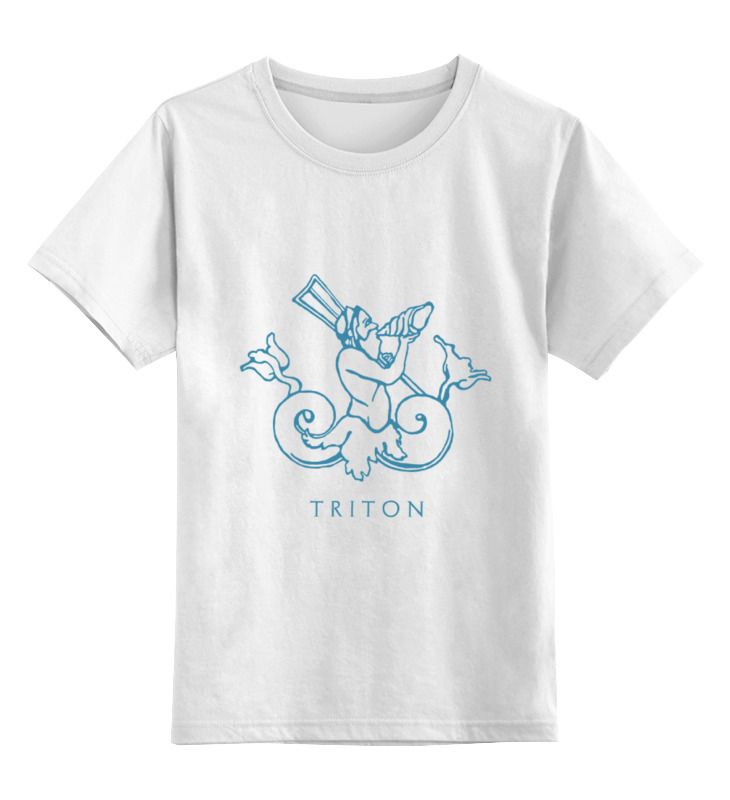 Детская футболка классическая унисекс Printio Тритон