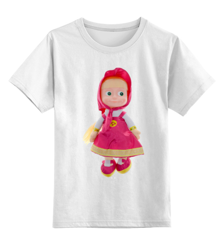 Детская футболка классическая унисекс Printio Кукла-девочка маша из мульта. смешная озорная.