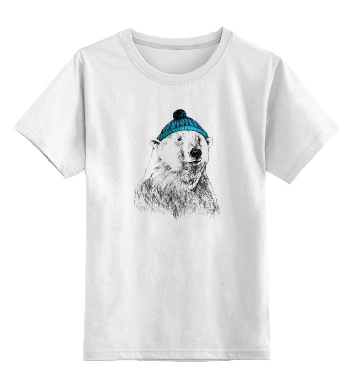 Детская футболка классическая унисекс Printio Белый медведь