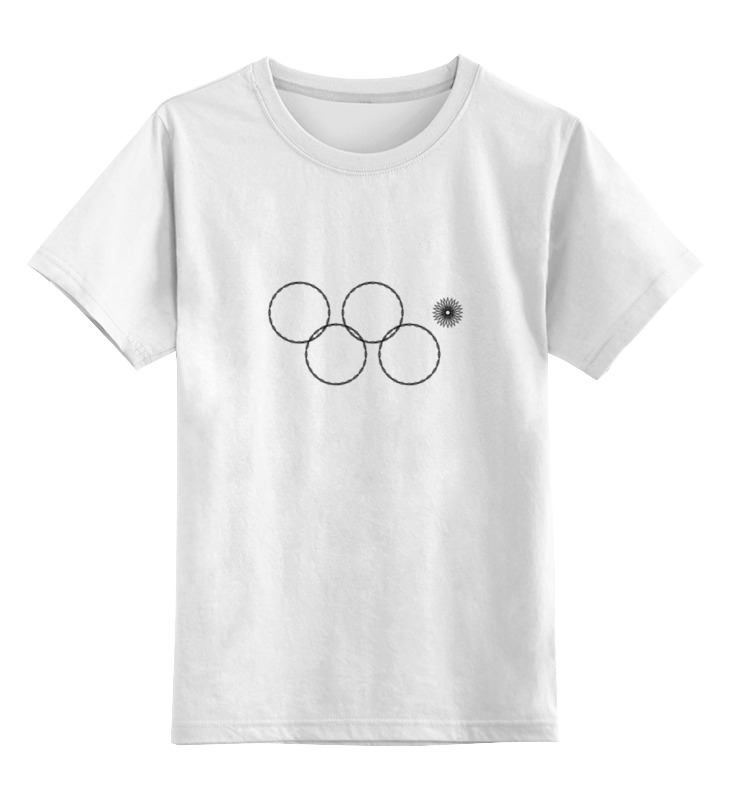 Детская футболка классическая унисекс Printio Олимпийские кольца в сочи 2014