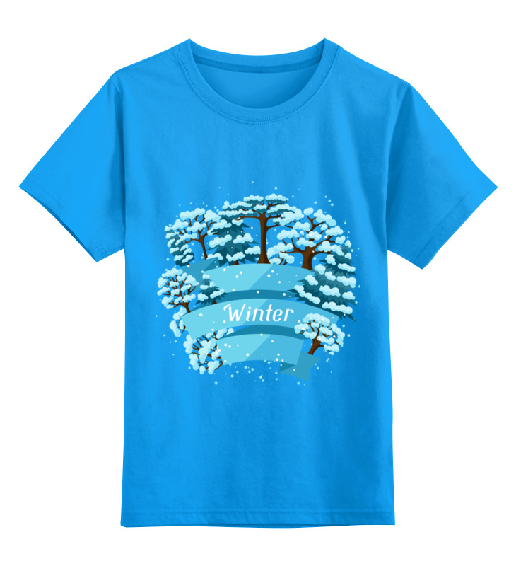 Детская футболка классическая унисекс Printio Зимняя