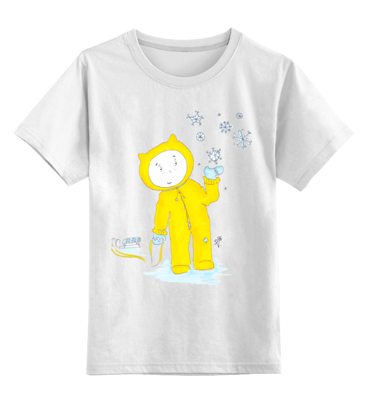 Детская футболка классическая унисекс Printio Зимняя прогулка