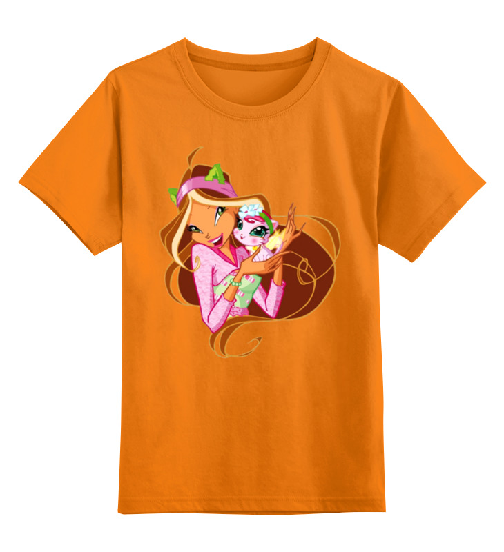 Детская футболка классическая унисекс Printio Девочка с кошкой