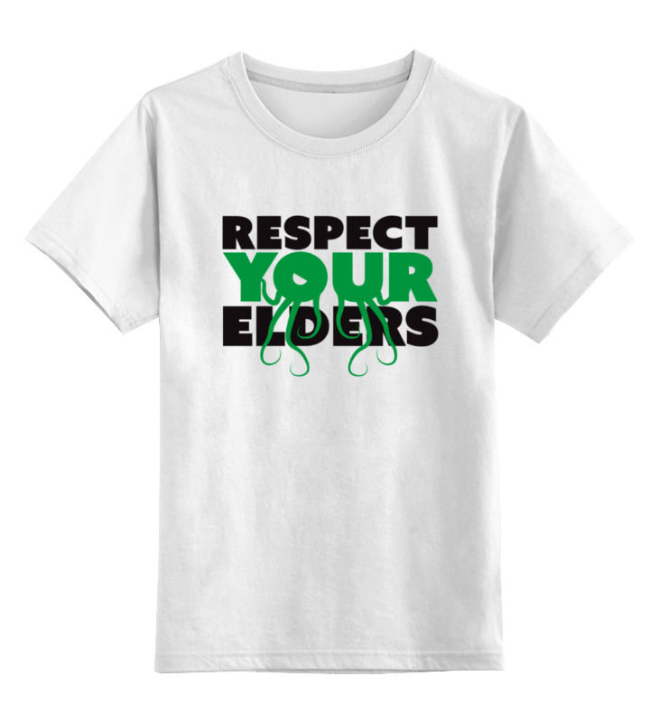 Детская футболка классическая унисекс Printio Respect your elders