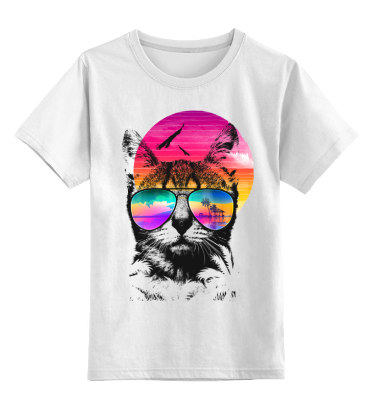 Детская футболка классическая унисекс Printio Пляжный кот