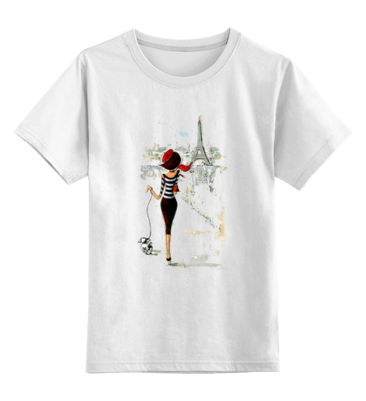 Детская футболка классическая унисекс Printio Париж