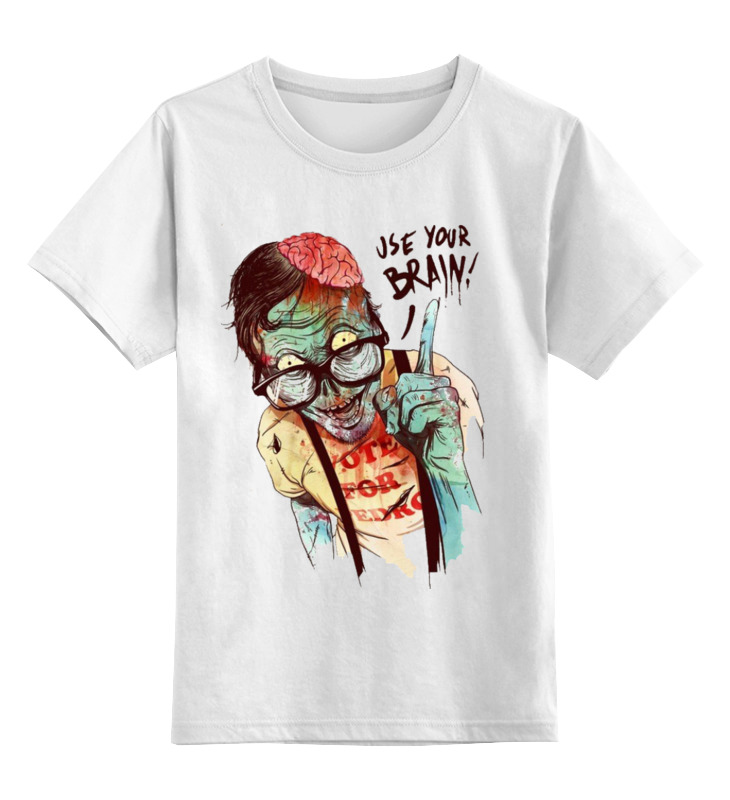 Детская футболка классическая унисекс Printio Clever zombie