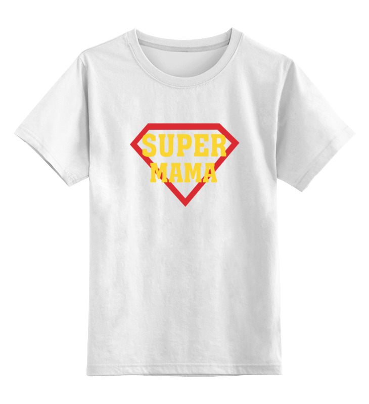Детская футболка классическая унисекс Printio Супер мама