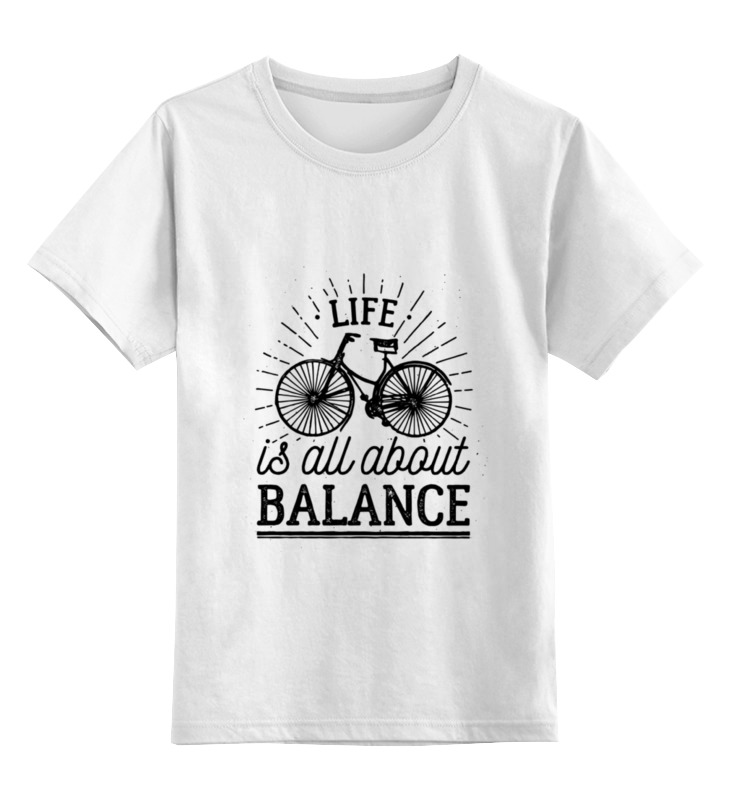 Детская футболка классическая унисекс Printio Life is all about balance!