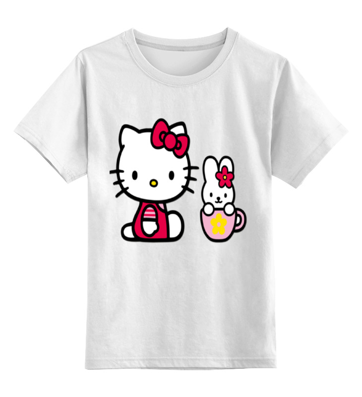 Детская футболка классическая унисекс Printio Кошка кити.игрушка. мульт. kitty.