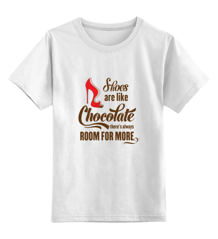 Детская футболка классическая унисекс Printio Туфли как шоколад, для них всегда найдется место