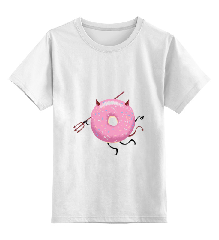 Детская футболка классическая унисекс Printio Демонический пончик