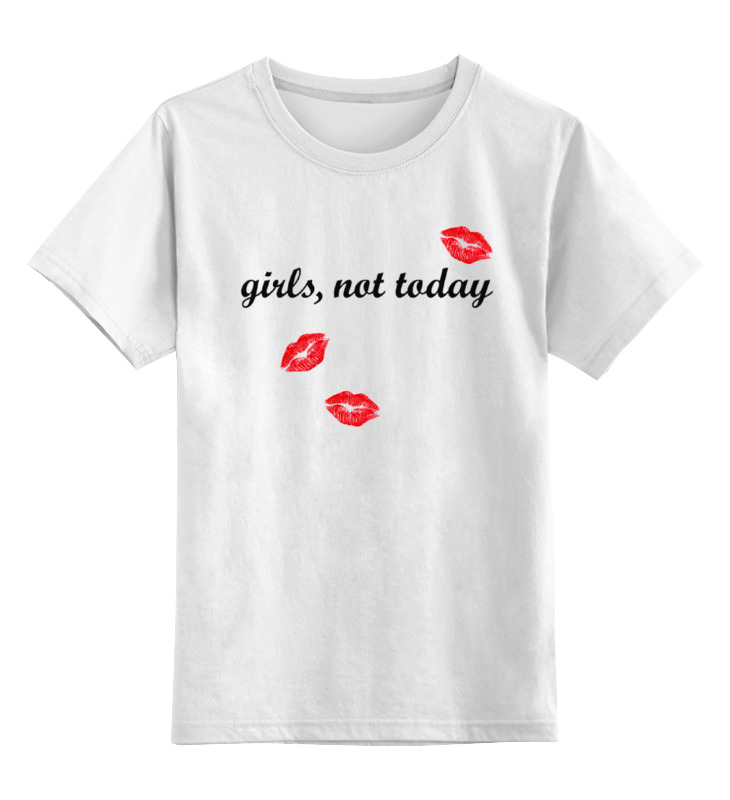 Детская футболка классическая унисекс Printio Girls,not today
