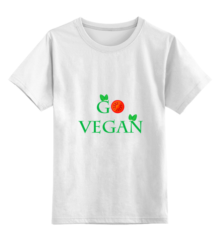 Детская футболка классическая унисекс Printio Go vegan