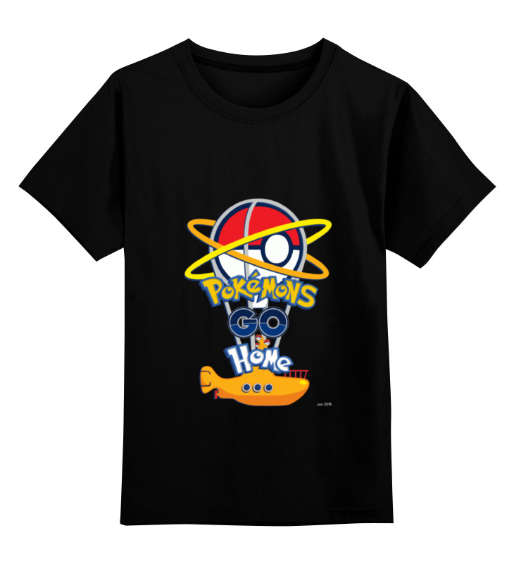 Детская футболка классическая унисекс Printio Pokemons go home