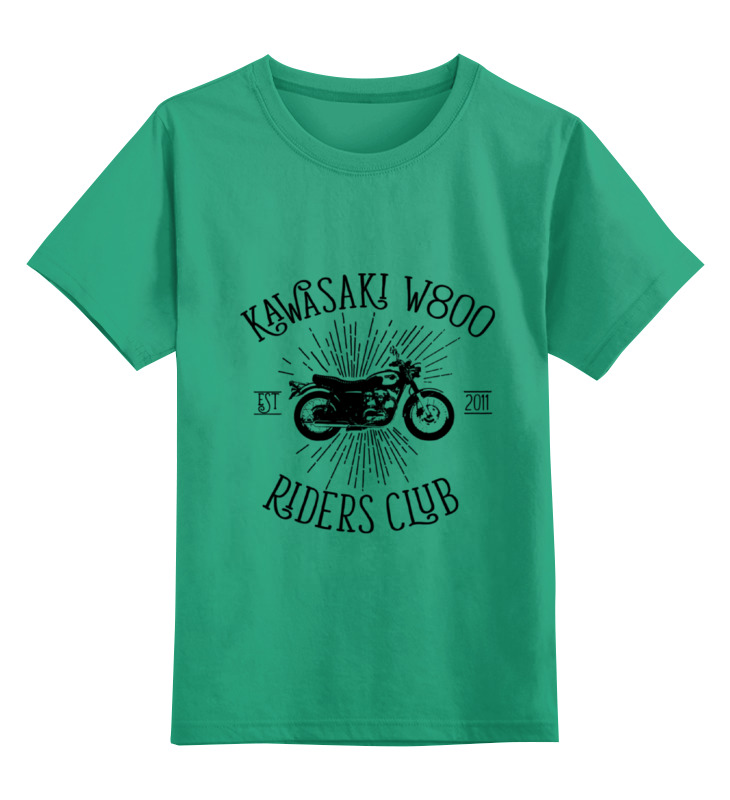 Детская футболка классическая унисекс Printio Kawasaki w800 riders club