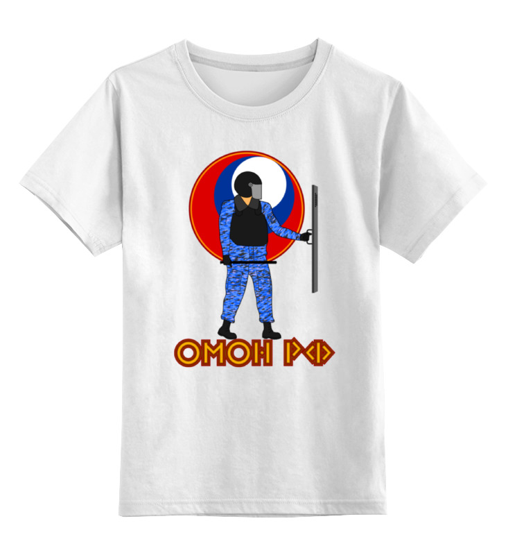 Детская футболка классическая унисекс Printio Омон рф