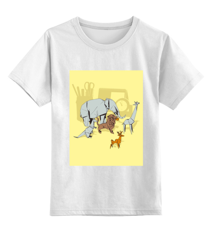 Детская футболка классическая унисекс Printio Животные оригами