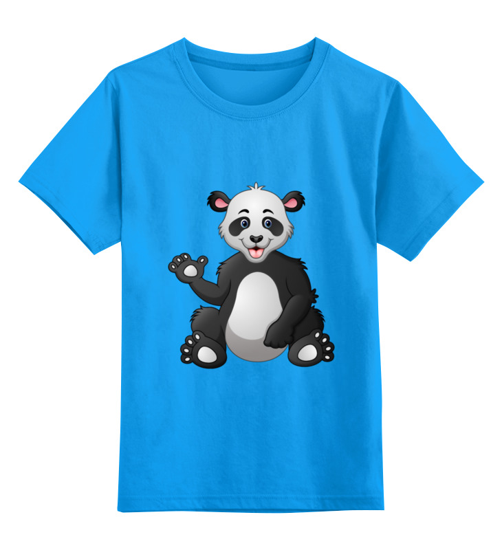 Детская футболка классическая унисекс Printio Привет,я панда!