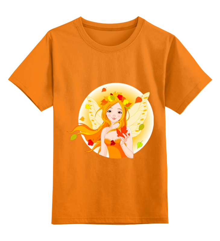 Детская футболка классическая унисекс Printio Девочка - осень