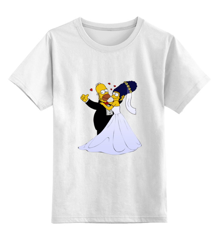 Детская футболка классическая унисекс Printio Симпсоны- свадьба
