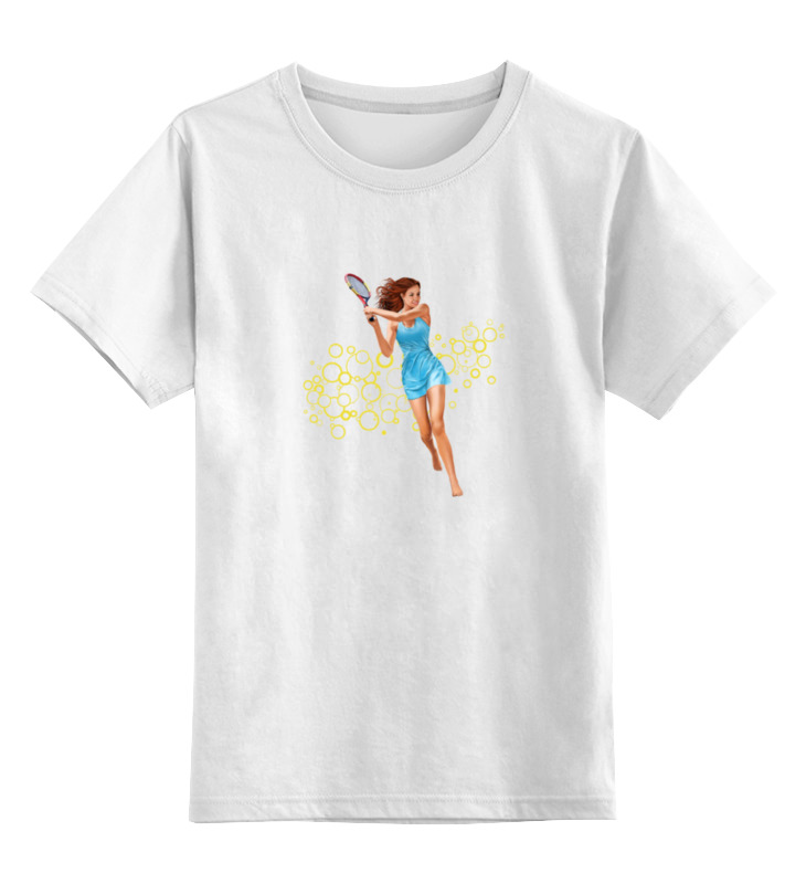 Детская футболка классическая унисекс Printio Девушка с теннисной ракеткой