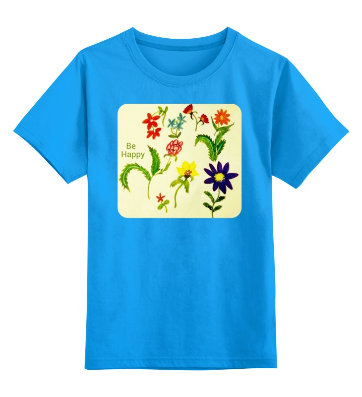 Детская футболка классическая унисекс Printio Цветы тропиков