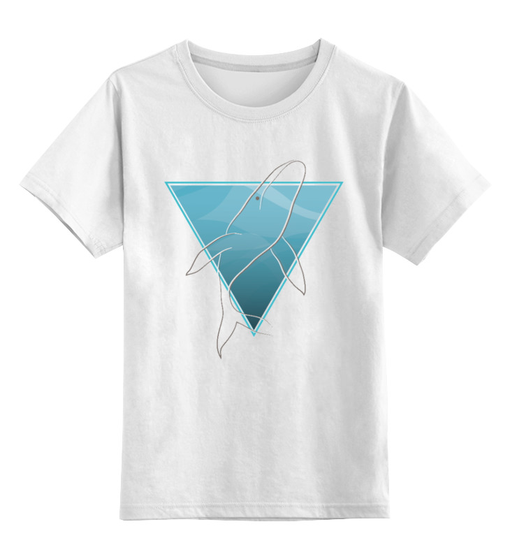 Детская футболка классическая унисекс Printio Кит в морском треугольнике