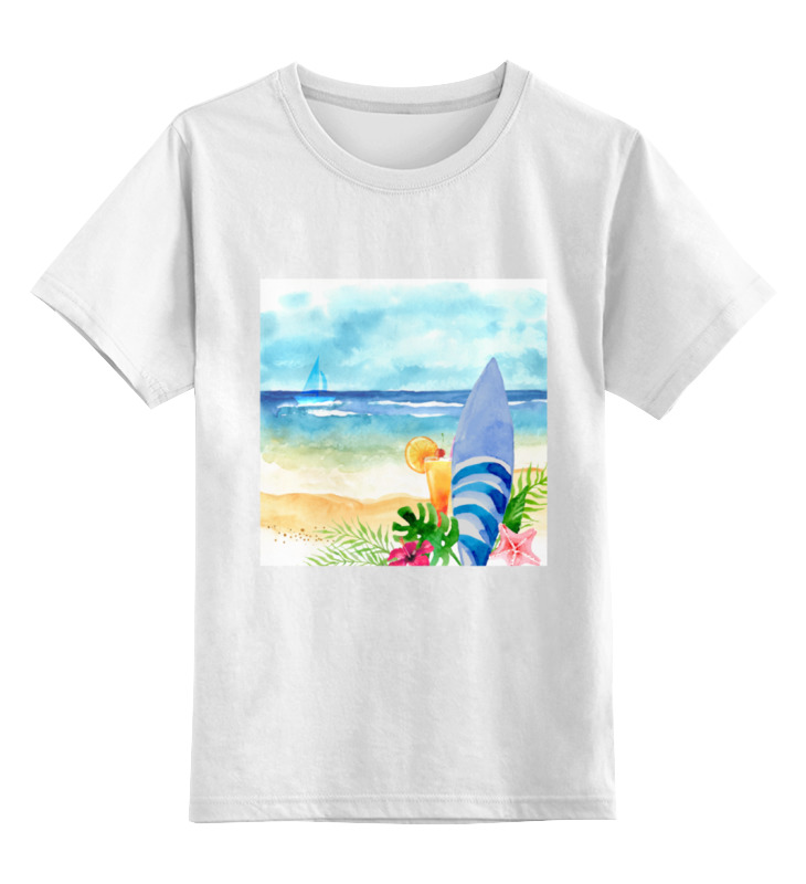 Детская футболка классическая унисекс Printio Пляжная