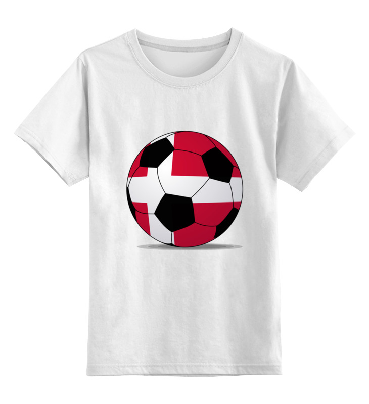 Детская футболка классическая унисекс Printio Футбол дания