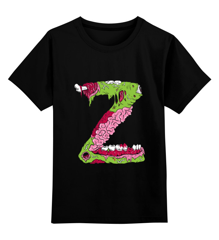 Детская футболка классическая унисекс Printio Z zombie