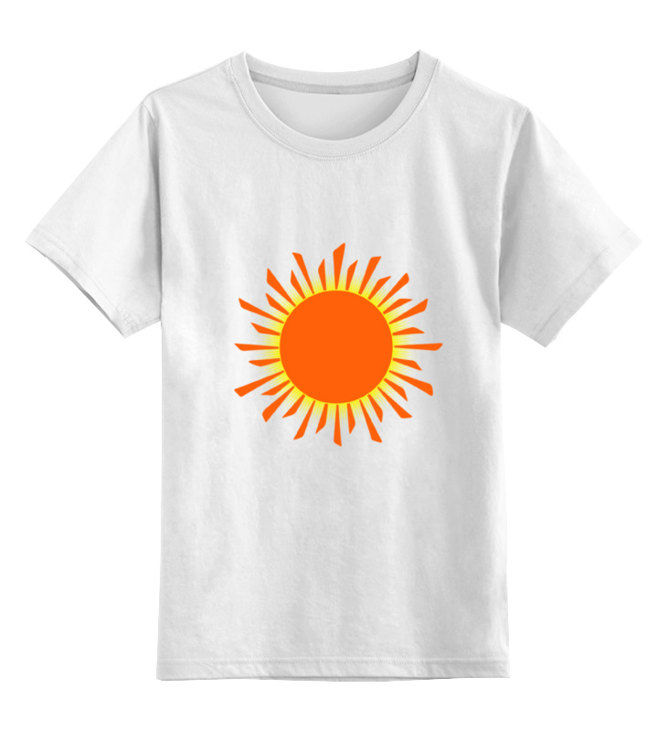 Детская футболка классическая унисекс Printio Оранжевое солнце