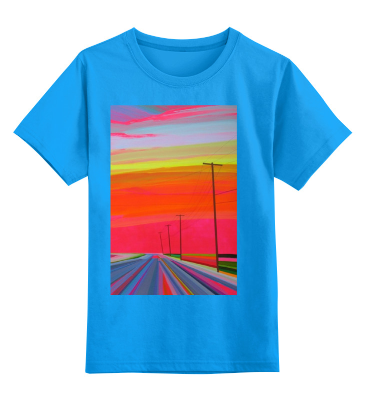 Детская футболка классическая унисекс Printio Route 66