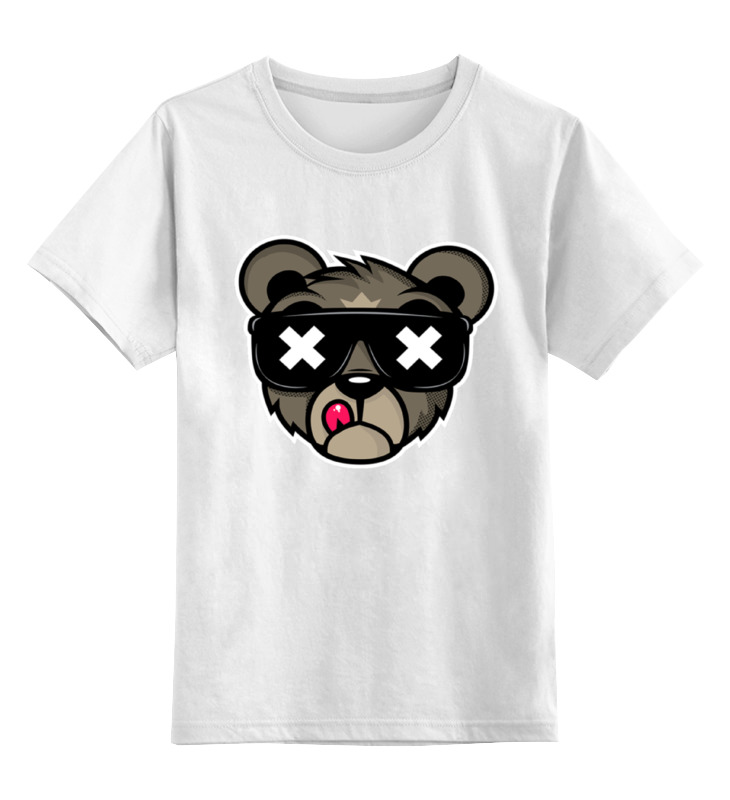 Детская футболка классическая унисекс Printio Crew five cali bear