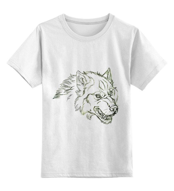 Детская футболка классическая унисекс Printio Angry wolf толстовка