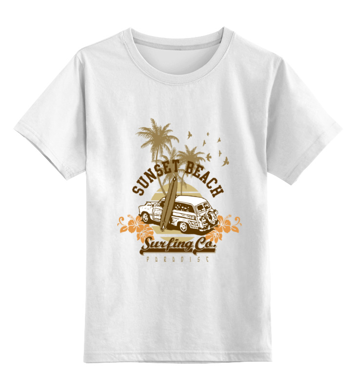 Детская футболка классическая унисекс Printio ....sunset beach....пляж