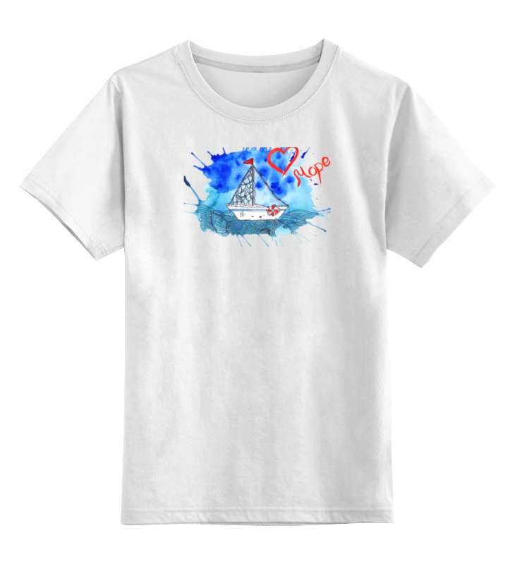 Детская футболка классическая унисекс Printio Люблю море