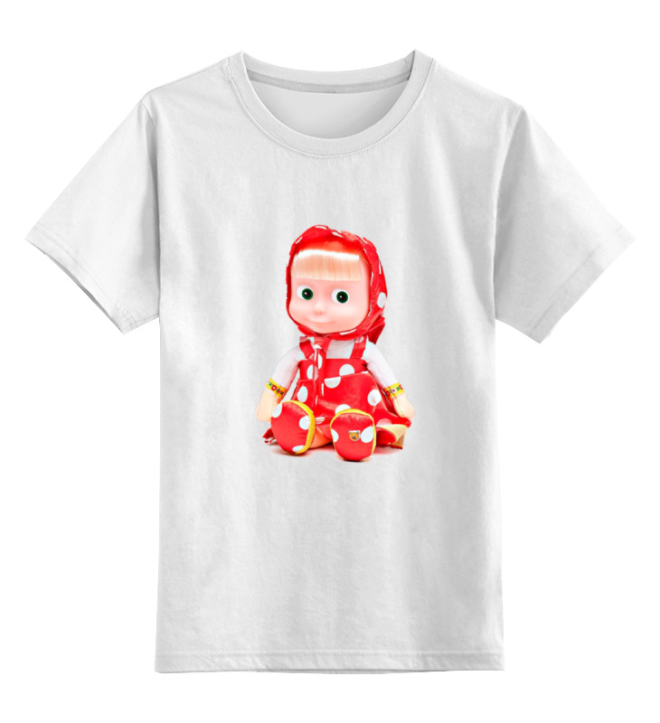 Детская футболка классическая унисекс Printio Кукла-девочка маша из мульта. смешная озорная.