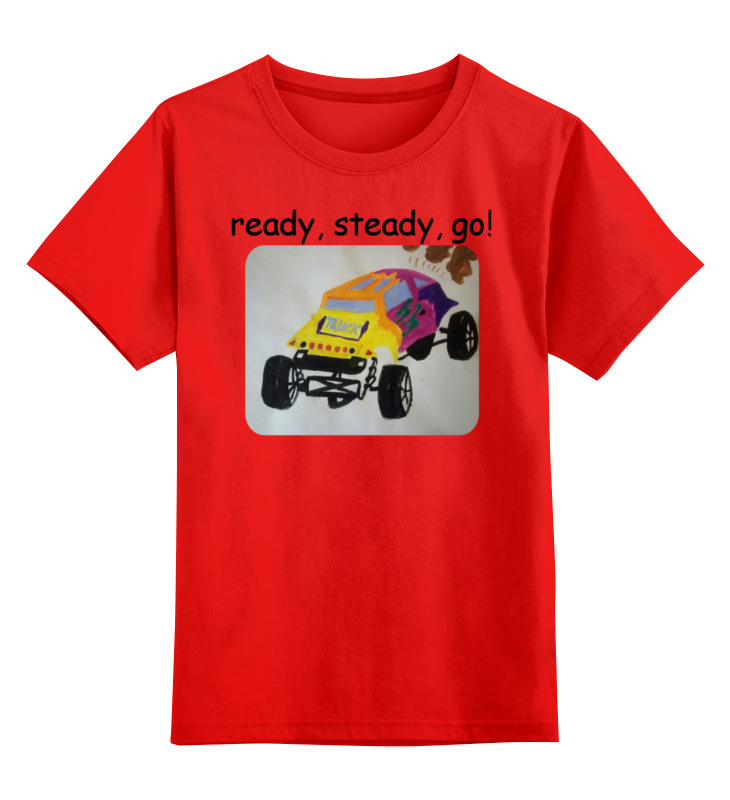 Детская футболка классическая унисекс Printio Гоночная машинка