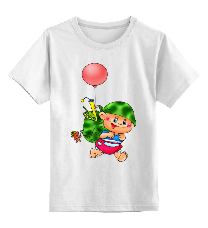 Детская футболка классическая унисекс Printio Малыш с игрушками.