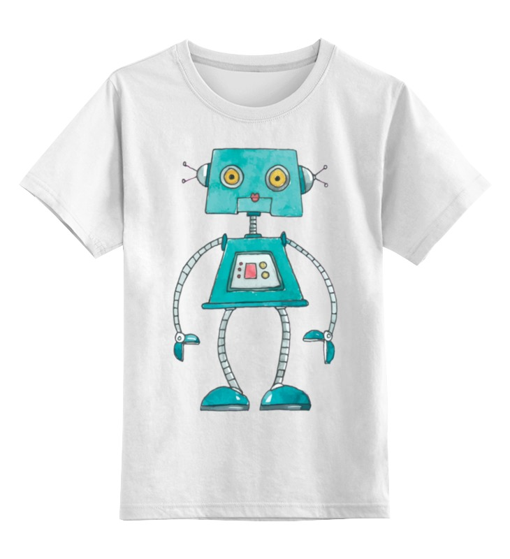Детская футболка классическая унисекс Printio Робот