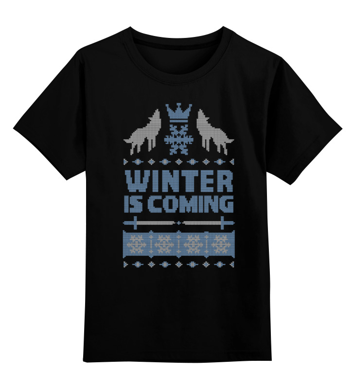 Детская футболка классическая унисекс Printio Winter is coming