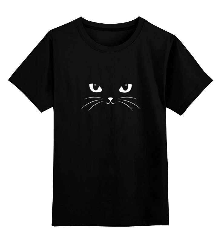 Детская футболка классическая унисекс Printio Black cat (черная кошка)