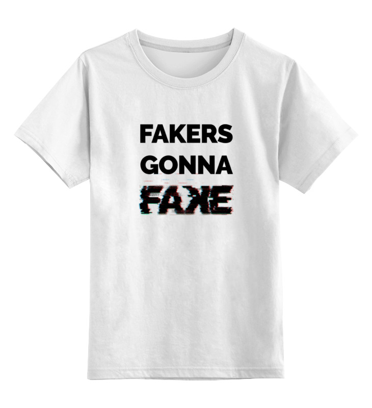Детская футболка классическая унисекс Printio Fakers gonna fake (taylor swift - shake it off)