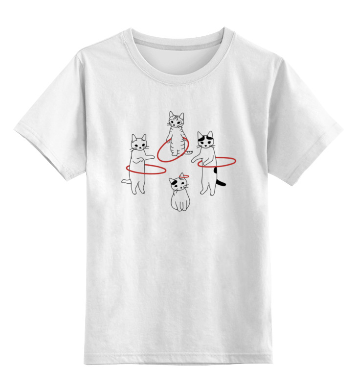 Детская футболка классическая унисекс Printio Cats and hoops
