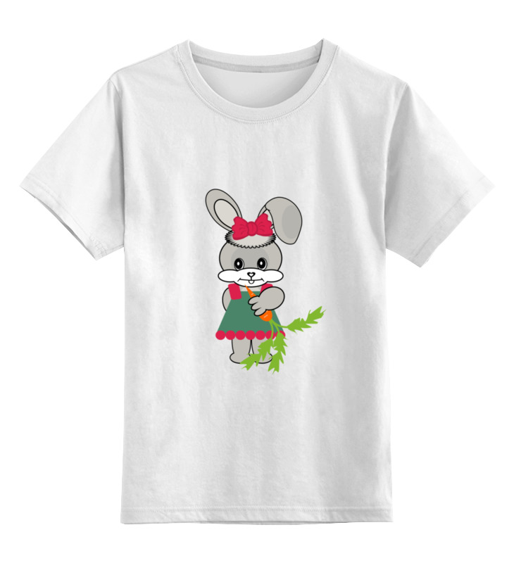 Детская футболка классическая унисекс Printio Зайка с морковкой